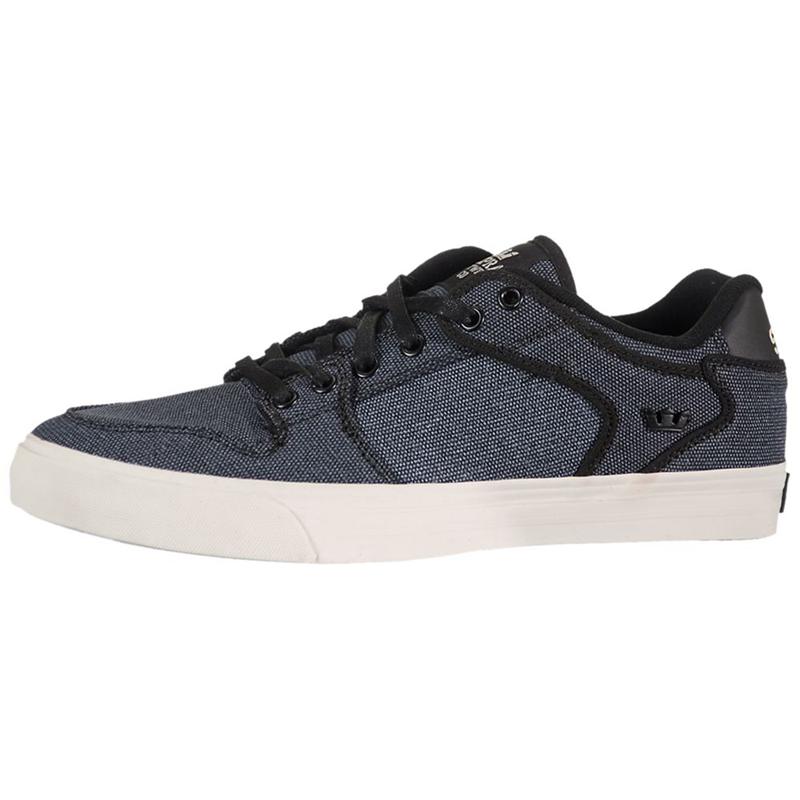 Zapatillas Bajas Supra Argentina Hombre - VAIDER LOW Negras Blancas (PFKAZ-9657)